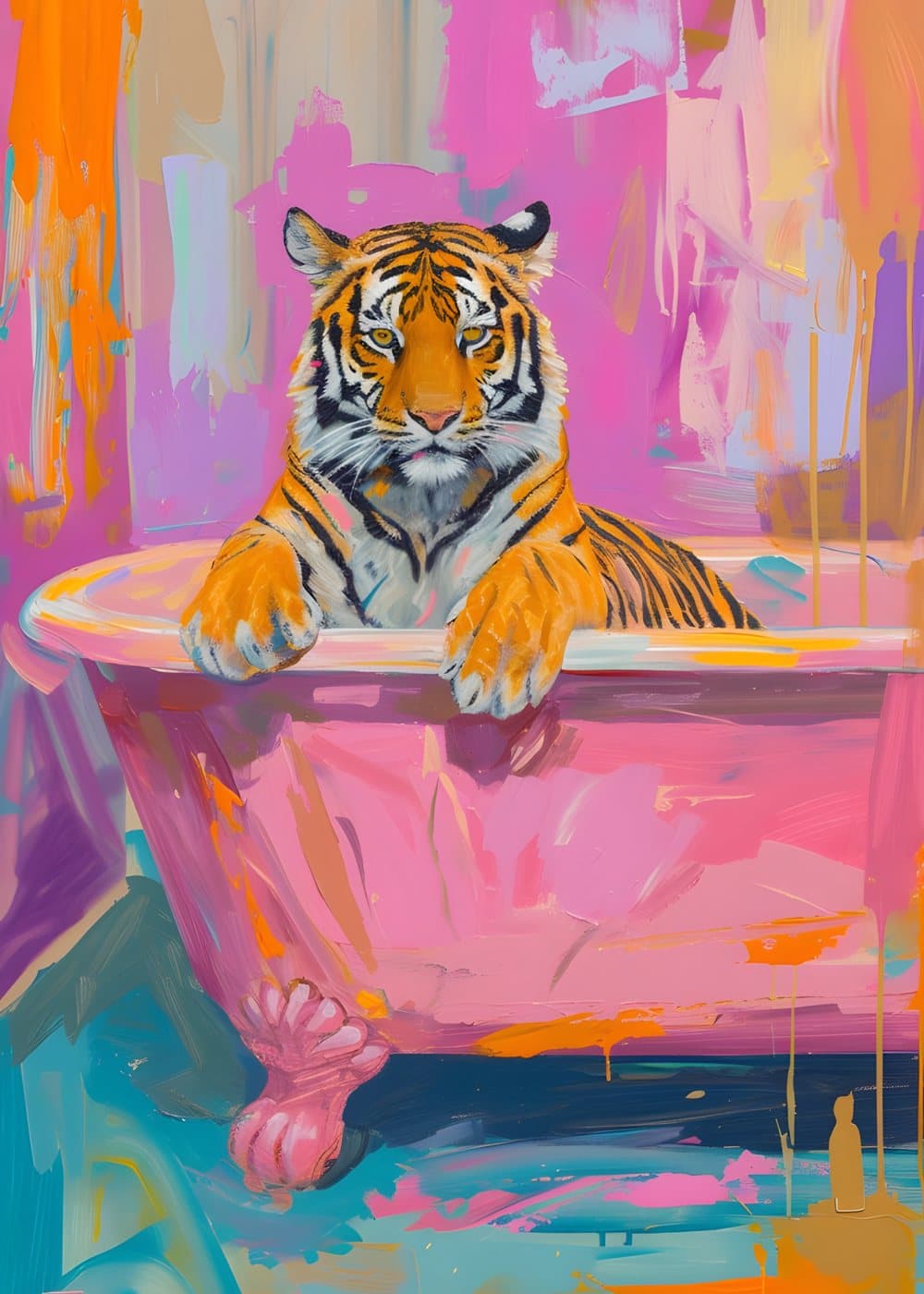 Tiger i rosa badekar, hele motivet