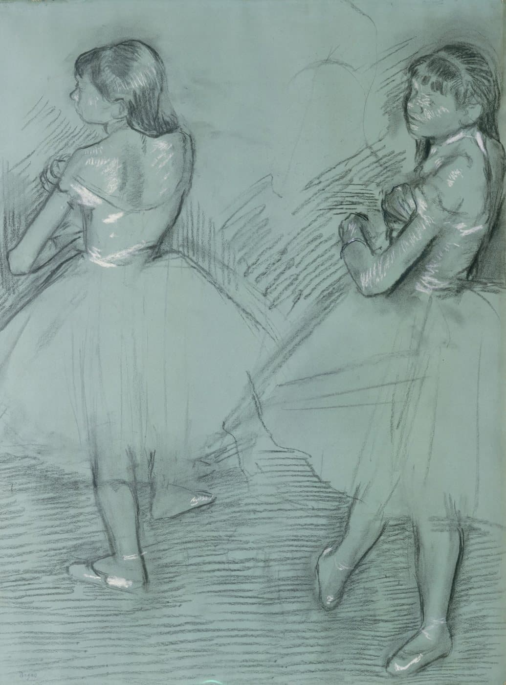 Two Dancers (ca. 1879) av Edgar Degas, hele motivet