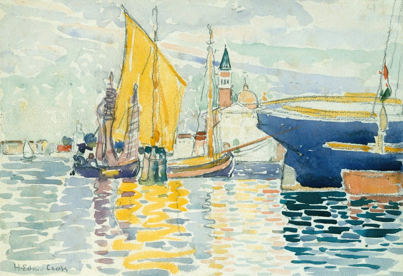 Venice-The Giudecca (1903) av Henri-Edmond Cross, hele motivet