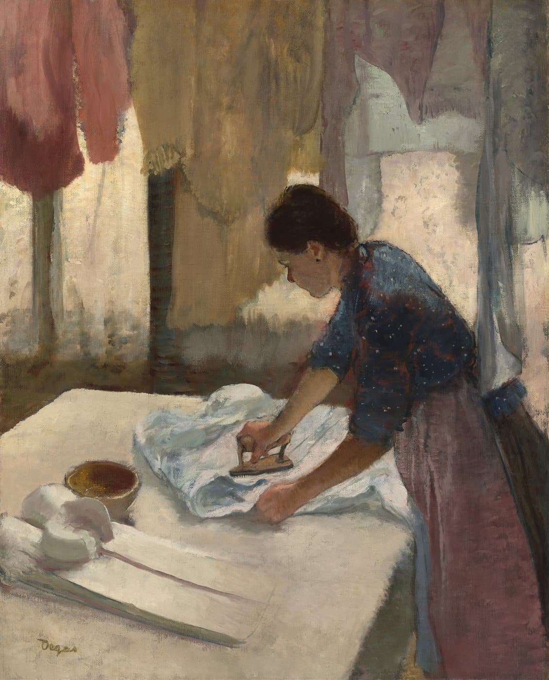 Woman Ironing (c. 1876-1887) av Edgar Degas, hele motivet