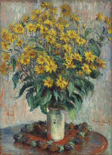 Botaniske plakater: Jerusalem Artichoke Flowers (1880)